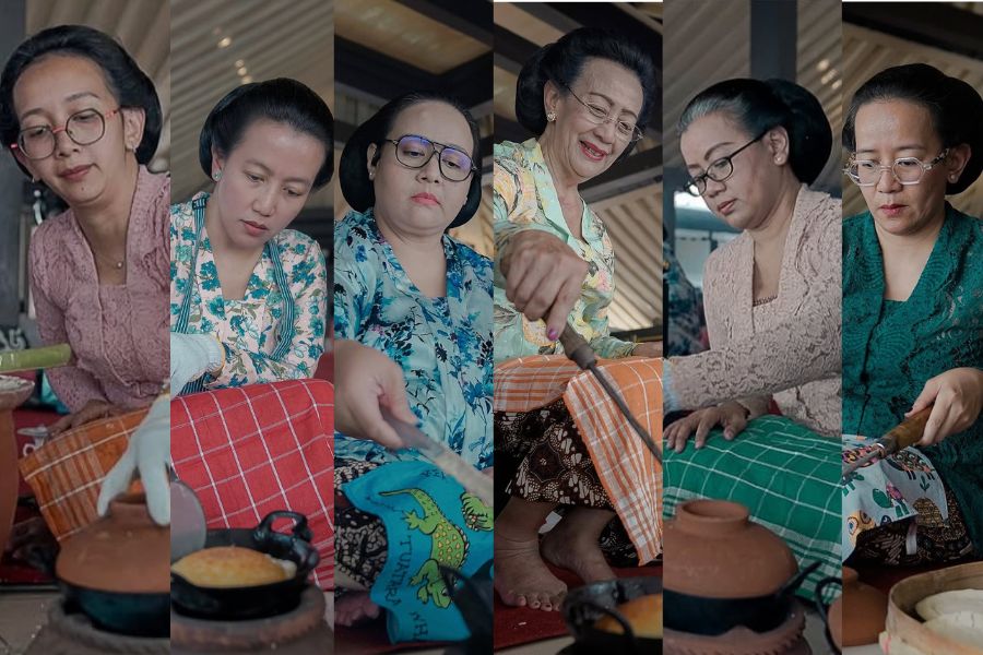 Pesona Permaisuri dan Putri Keraton Yogyakarta Membuat Apem Prosesi ngapem yang dilakukan oleh Permaisuri GKR Hemas beserta para Putri Sultan HB X, Sabtu (17/1) di Keraton Yogyakarta (Foto: @kratonjogja)