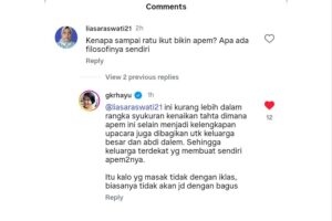 Komentar netizen proses Ngapem Keraton Yogyakarta (Foto: Tangkapan Layar @kratonjogja)