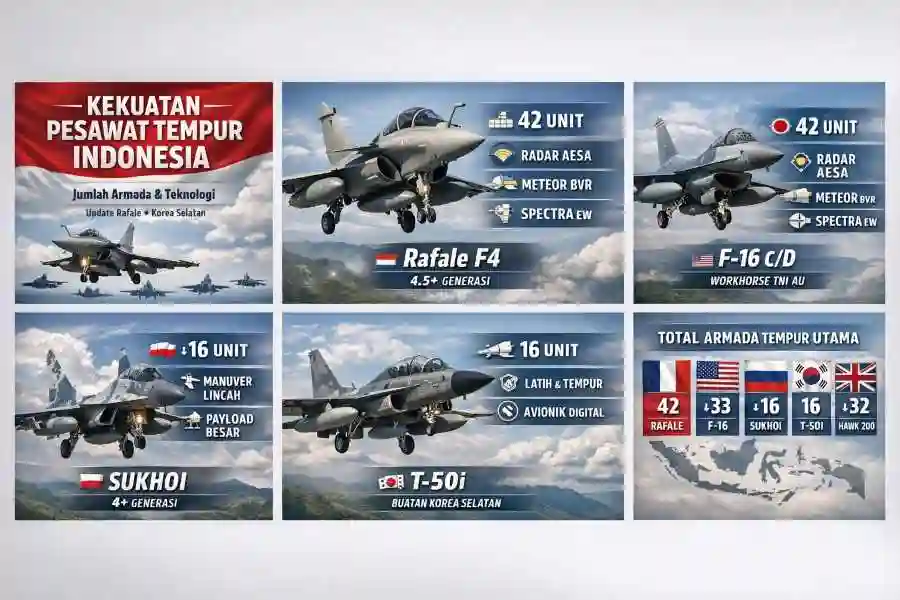 Yuk Intip Kekuatan Armada Udara Indonesia: Jet Tempur F-16 hingga Rafale