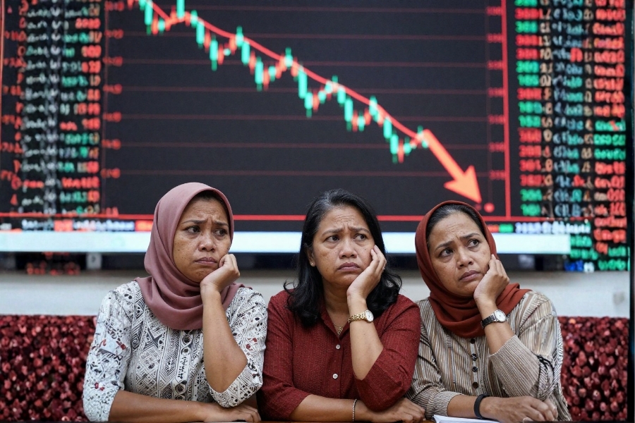 Pasar Saham Indonesia Turun: Perlu Khawatir Nggak, Bu? Ilustrasi ibu-ibu (Foto: Tutur/AI)