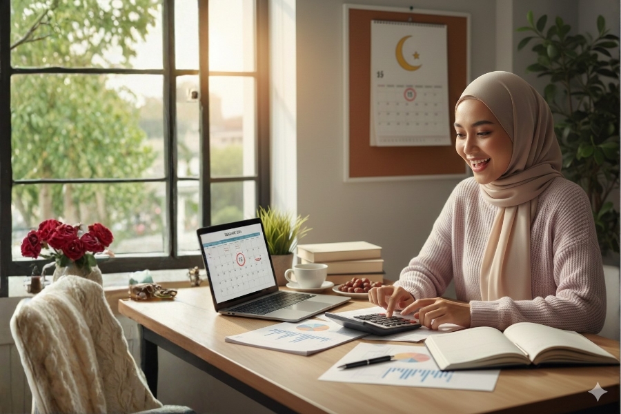 Strategi Survive Finansial Awal Bulan Februari dan Ramadan Keuangan cerdas saat awal bulan bertemu Ramadan (Foto: Tutur/ AI)