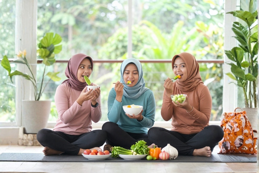 5 Kebiasaan Kecil yang Diam-diam Membantu Mencegah Kanker Gaya hidup perempuan sehat (Foto: Tutur/AI)
