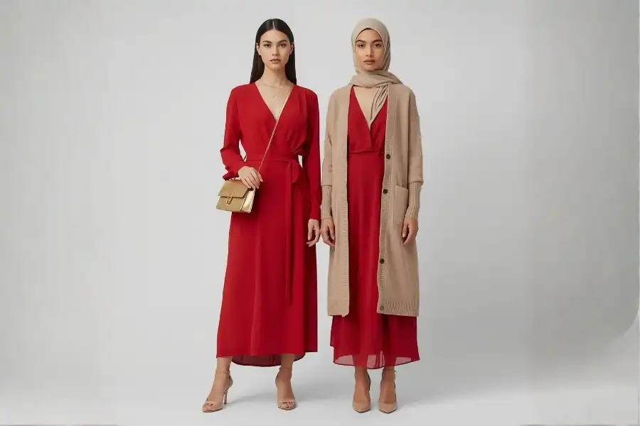 Basic outfit untuk Valentine dan Imlek (Foto: Tutur/AI)