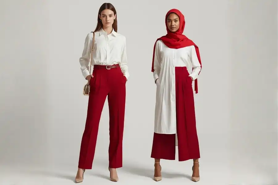 Basic outfit untuk Valentine dan Imlek (Foto: Tutur/AI)