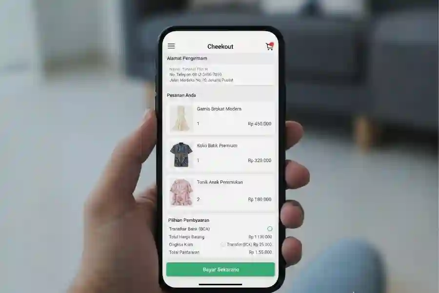 Jika Bisa Menahan Lapar, Mengapa Sulit Menahan Checkout? Ilustrasi belanja online (Foto: Tutur/ AI)
