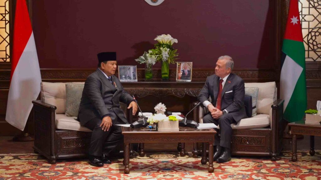 Bertemu Raja Yordania, Prabowo Tegaskan Dukung Solusi Dua Negara
