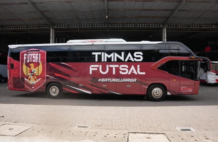 Bus Timnas Futsal Indonesia Jadi Simbol Semangat Pasukan Garuda