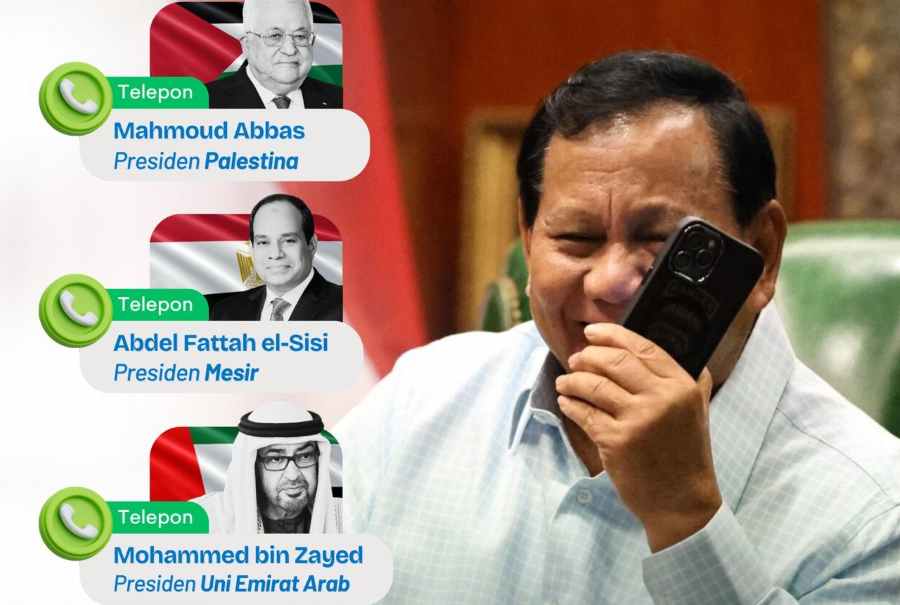 Momen Ucapan Idulfitri Presiden Prabowo Telepon Langsung Presiden Palestina