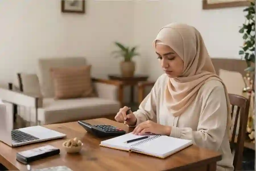 Zakat, THR, dan Lebaran: Jaga Keuangan Sampai Ujung Ramadan Persiapan keuangan keluarga di penghujung Ramadan (Foto: Tutur/Ilustrasi AI)