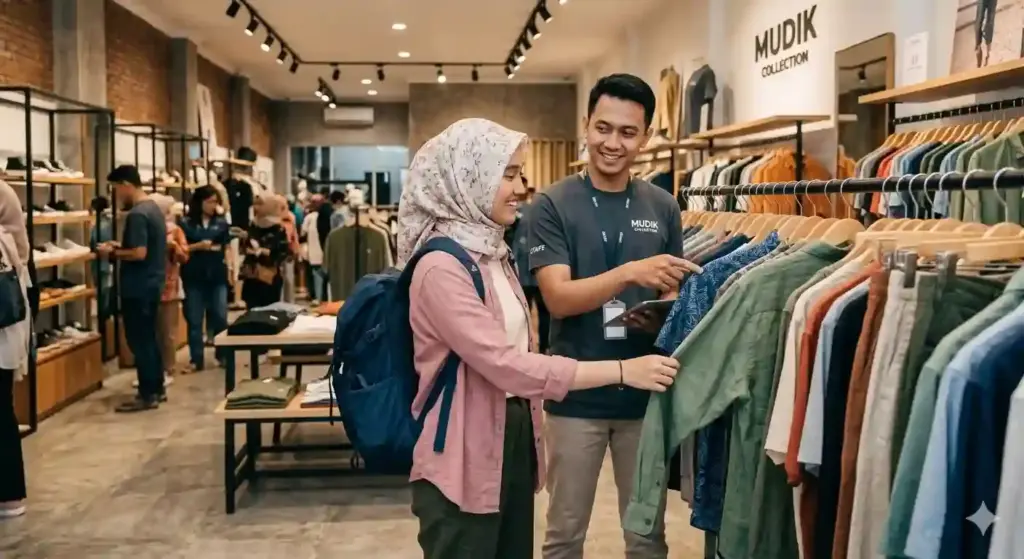 Pakai THR untuk Beli Baju Lebaran? Ini 5 Tips Bijak Memilihnya Belanja baju lebaran (Foto: tutur/Ilustrasi AI)