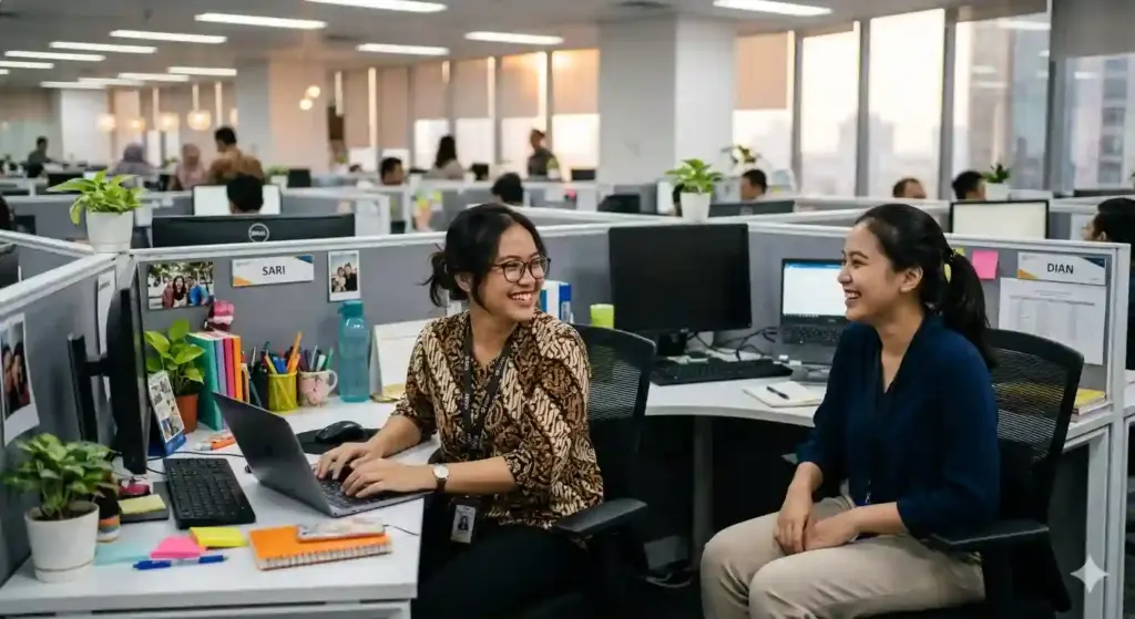 Tips Realistis Produktif Back to Work Setelah Lebaran Kembali bekerja (Foto: Tutur/Ilustrasi AI)