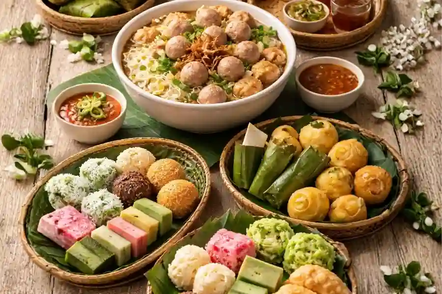 Ide Hidangan Lebaran Tanpa Ketupat yang Tetap Hangat Saat Silaturahmi Alternatif hidangan lebaran tanpa ketupat. (Foto: Ilustrasi AI)