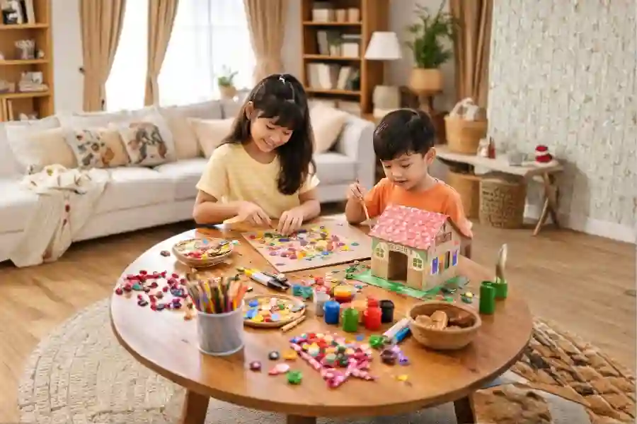 10 Ide Seru Menghabiskan Sisa Liburan Sekolah Setelah Mudik Aktivitas liburan anak (Foto: Tutur/Ilustrasi AI)