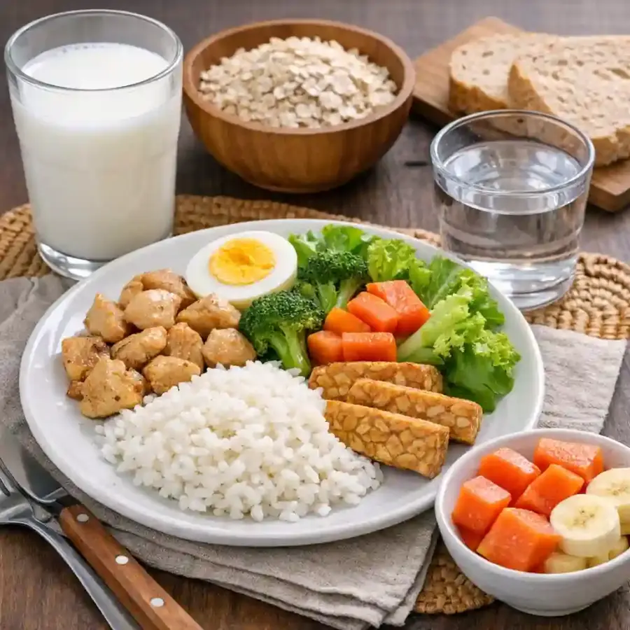 Menu Sahur Wajib Susu ala Budi Sadikin Menu sahur sehat (Foto: Tutur/Ilustrasi AI)