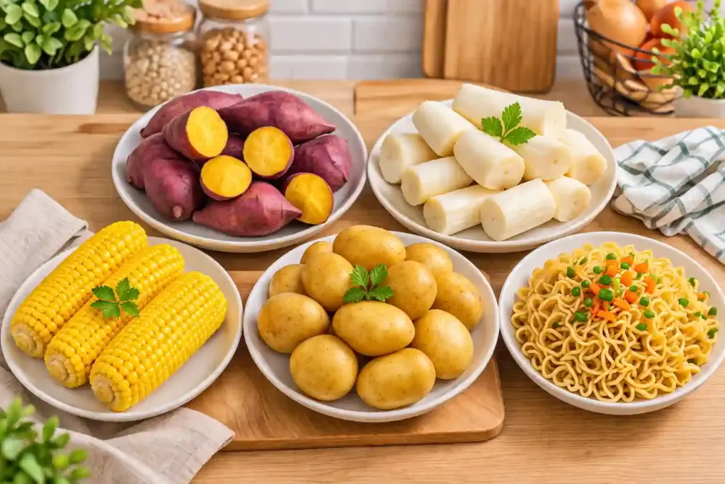 Harga Beras Naik, Ini 5 Sumber Karbohidrat Murah Pengganti Nasi Alternatif nasi sebagai sumber karbohidrat (Foto: Tutur/Ilustrasi AI)