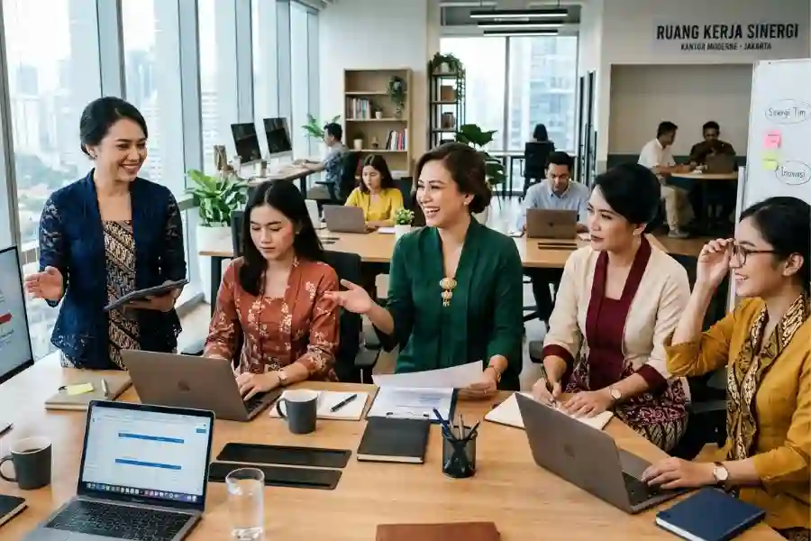 5 Attitude Perempuan di Dunia Kerja yang Berakar dari Semangat Kartini Perempuan berdaya (Foto: Tutur/Ilustrasi AI)