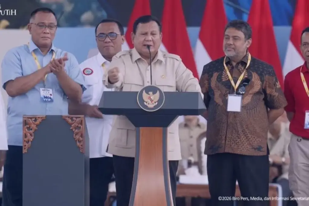 Prabowo di May Day: Saya Menjadi Presiden karena Dukungan Buruh