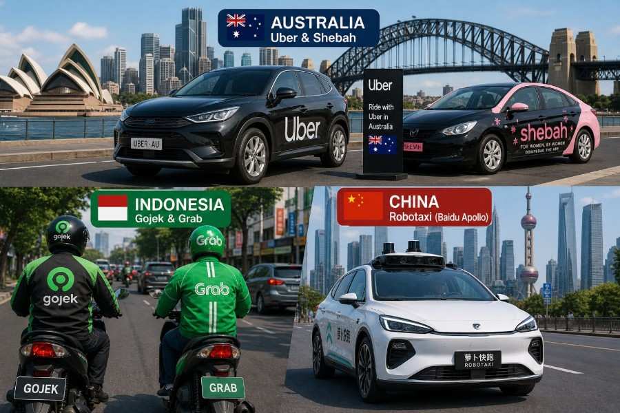 Simak Perbandingan Transportasi Online Australia, Indonesia dan China