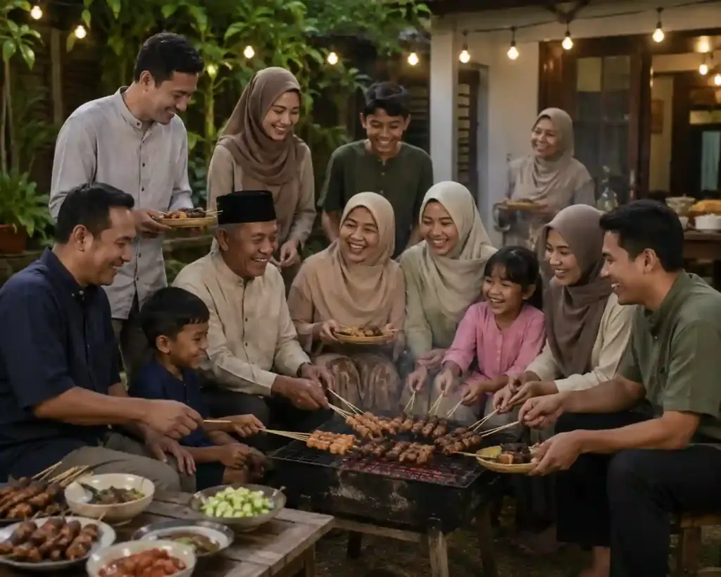 7 Aktivitas Hangat Bersama Keluarga Saat Libur Iduladha Kegiatan keluarga saat Iduladha (Foto: Tutur/Ilustrasi AI)