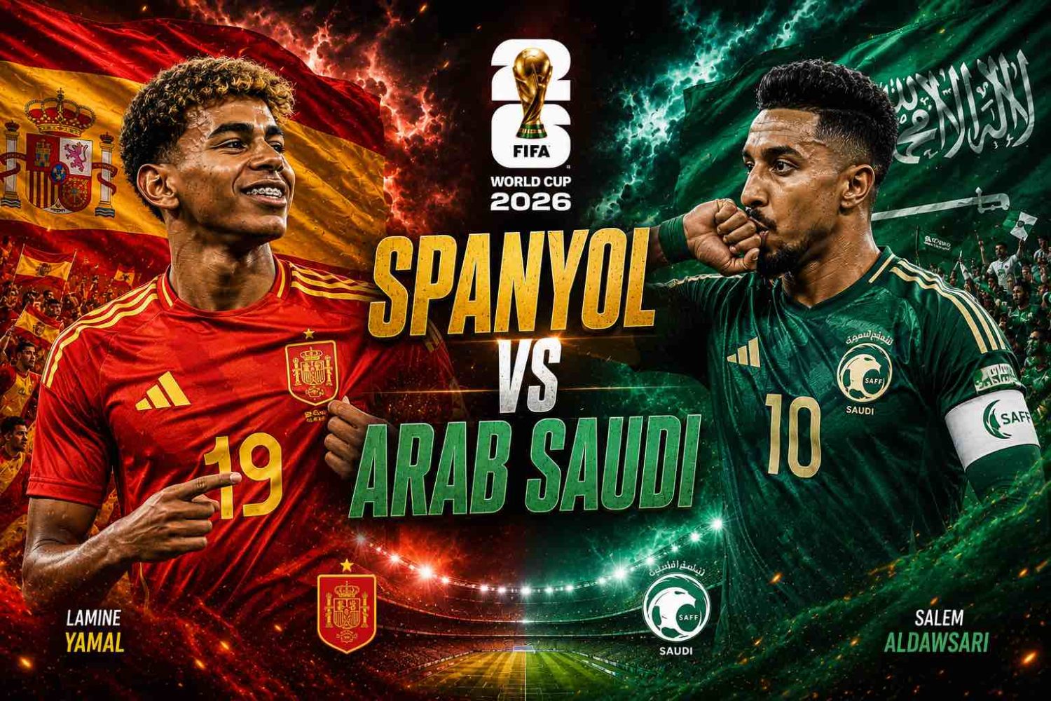 Spanyol vs Arab Saudi: La Roja Unggul Mutlak di Semua Lini