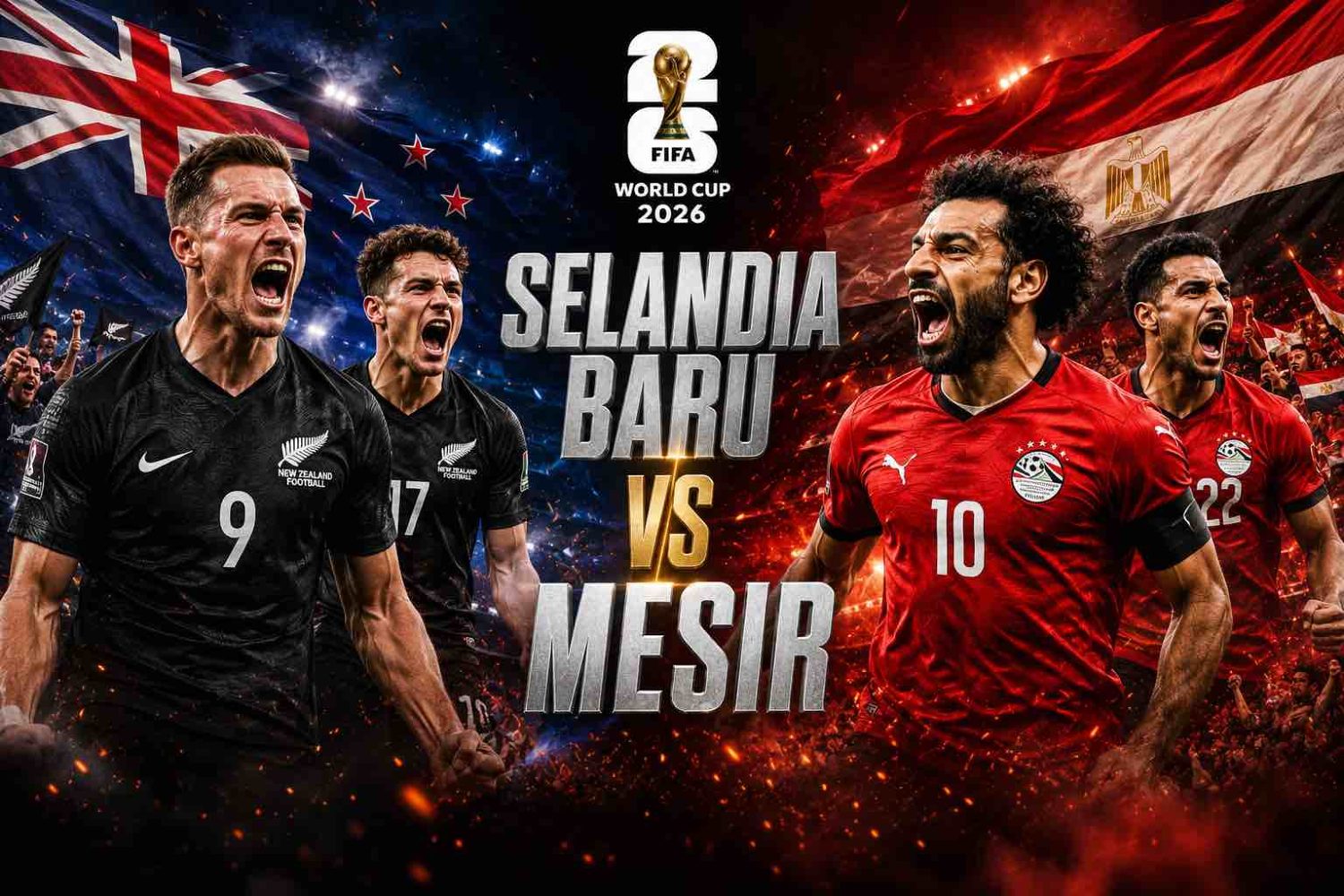 Selandia Baru vs Mesir: Saling Sikut Demi 3 Poin Pertama