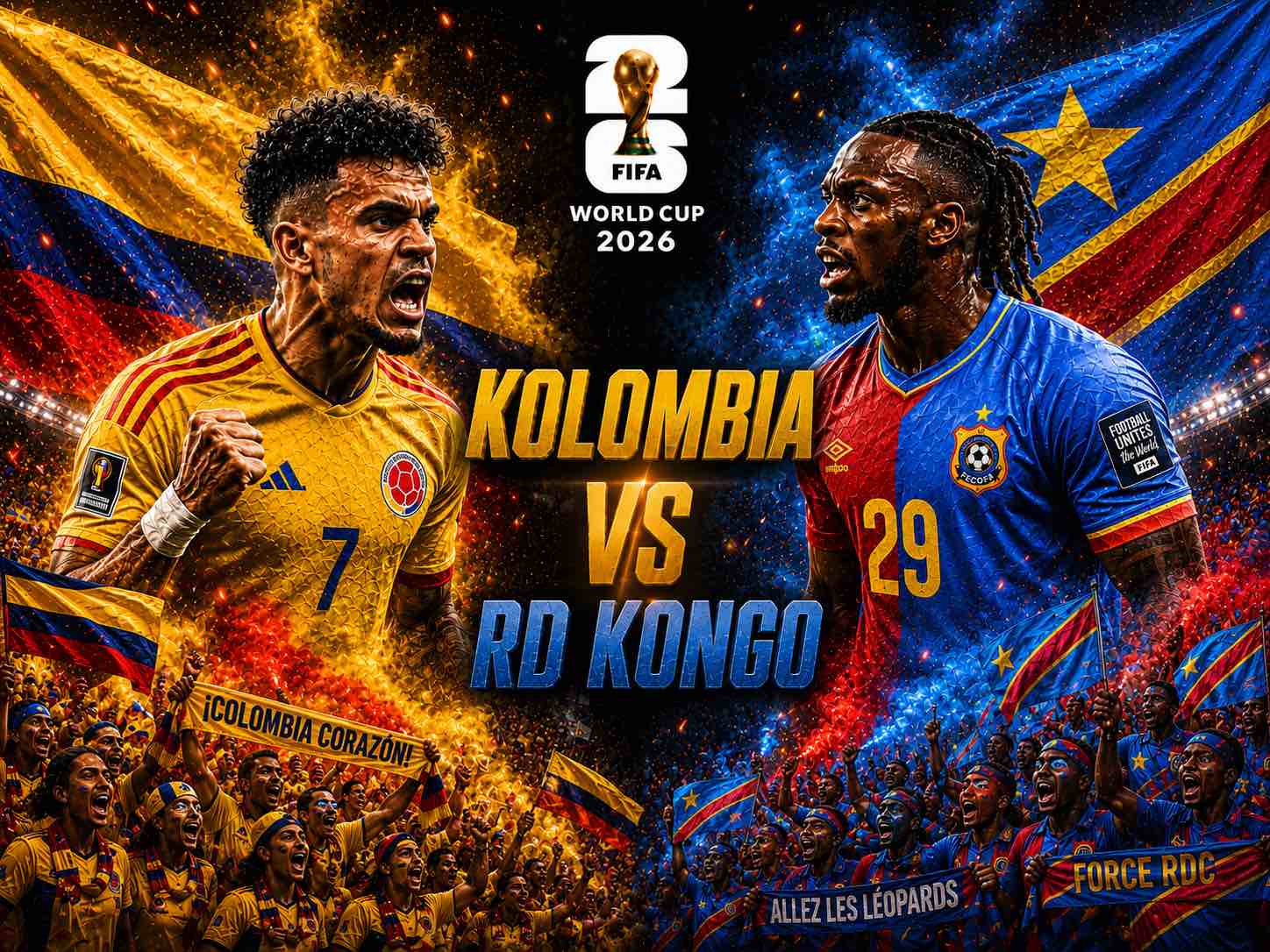 Kolombia vs RD Kongo: Serangan Los Cafeteros Dihadang Tembok Baja
