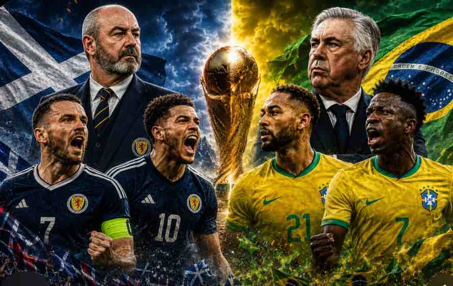 Skotlandia vs Brasil: Misi Bersejarah Tartan Army Dihadang Pasukan Pilihan