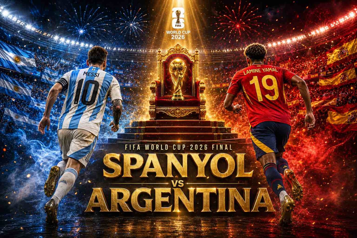 Spanyol vs Argentina: Duel Juara Benua Penentu Raja Dunia