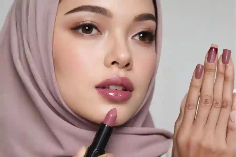 Gaya make up Elegant Mauve Glow (Foto: Tutur/Ilustrasi AI)