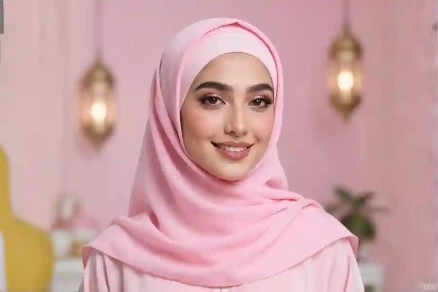 Gaya make up Pink Ramadan Look (Foto: Tutur/Ilustrasi AI)