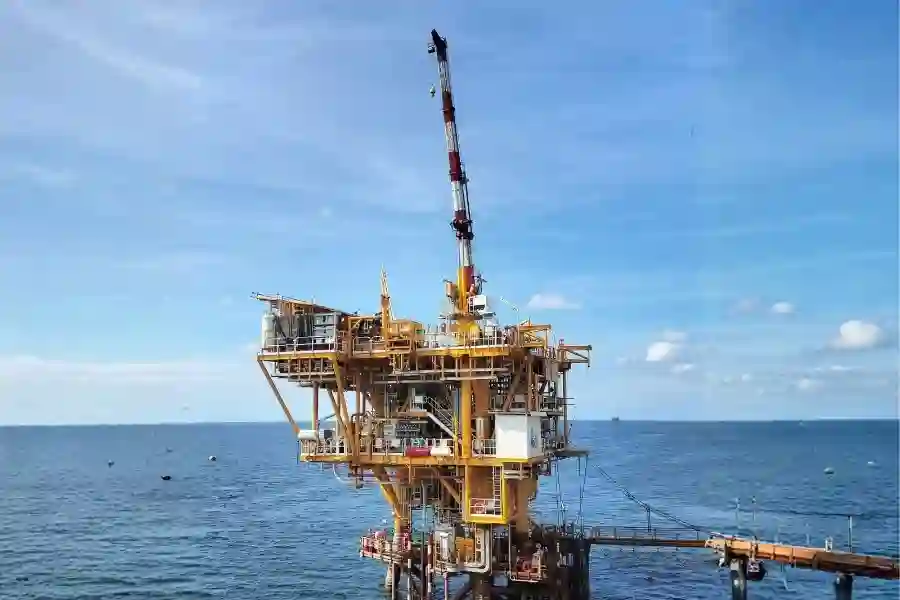 Fasilitas produksi gas di Platform WPN-7, Wilayah Kerja Mahakam (Foto: Tutur/ Pertamina)
