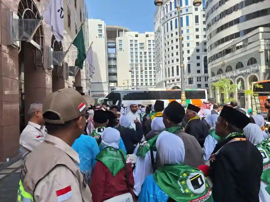 Kloter I Jamaah Haji Indonesia tiba di Madinah (Foto: Bakom RI)