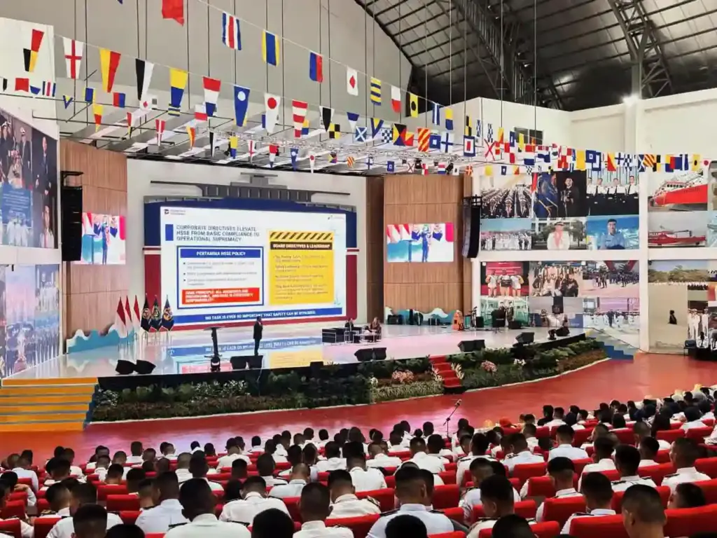 PT Pertamina Trans Kontinental (PTK) menggelar program PTK Goes to Campus (PGTC) di dua perguruan tinggi vokasi pelayaran di Makassar pada 28–29 April 2026. (Foto: Tutur/Pertamina)