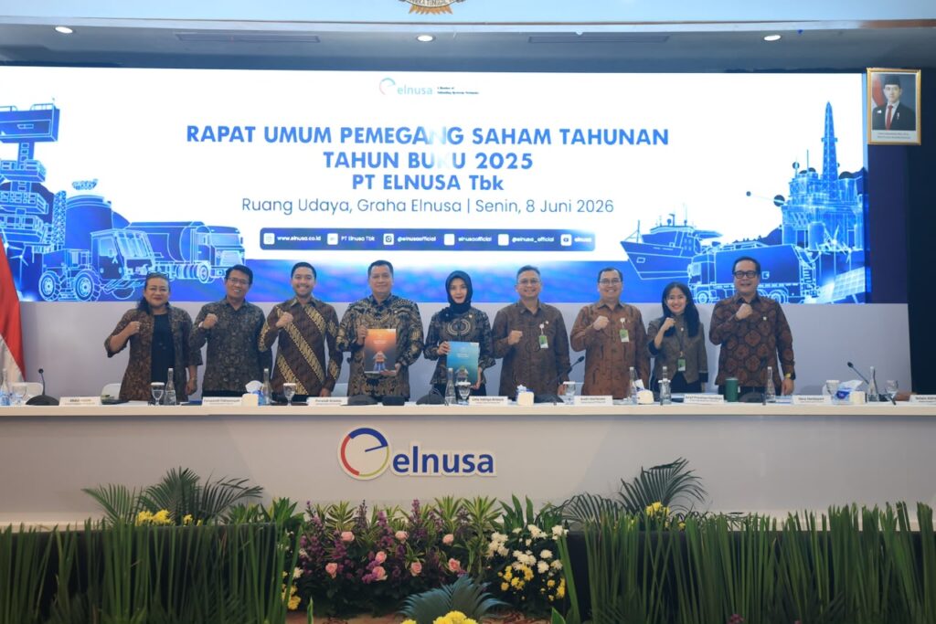 Elnusa Naikkan Dividen 13 Persen Jadi Rp323 Miliar, Perkuat Ekspansi dan Teknologi PT Elnusa Tbk menggelar Rapat Umum Pemegang Saham Tahunan (RUPST) Tahun Buku 2025 di Jakarta, Senin (8/6/2026) (Foto: Tutur/Elnusa)