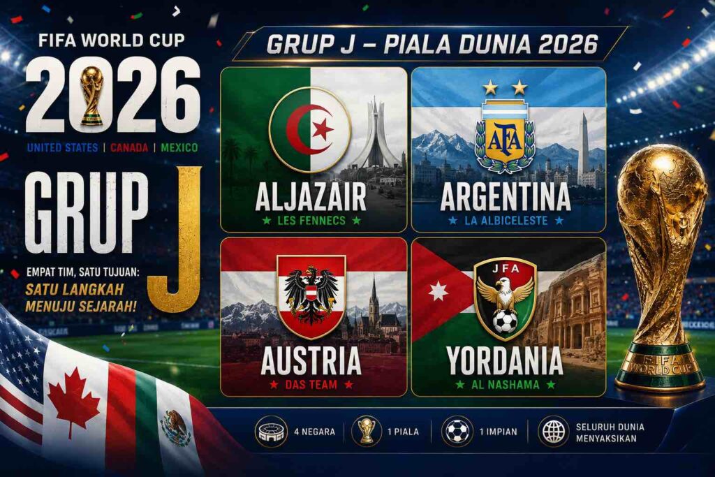 Grup J Piala Dunia 2026: Tiga Penantang Siap Menjegal Argentina