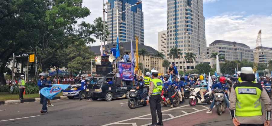 4.151 Personel TNI-Polri Kawal Aksi Demo Mahasiswa di Bundaran HI Hari Ini